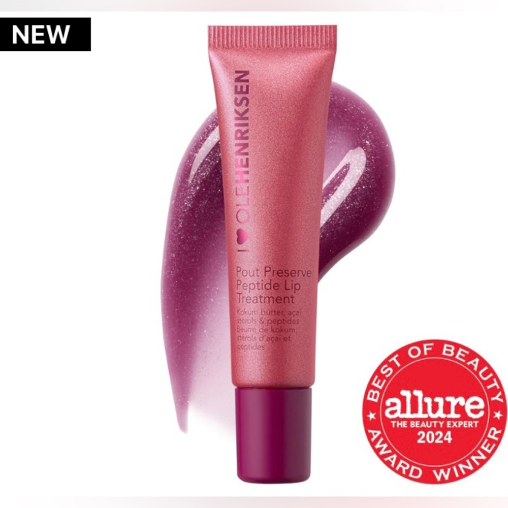 OleHendriksen Glimmer Pout Preserve Hydrating Peptide Lip Treatment Lingonberry